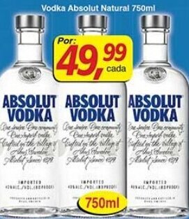 Supermercados Guanabara Vodka Absolut Natural 750ml oferta
