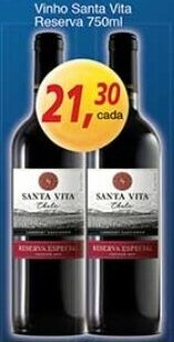 Supermercados Guanabara Vinho Santa Vita Reserva 750ml oferta