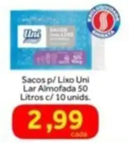 Shibata Supermercados Sacos p/ Lixo Uni Lar Almofada 50 Litros oferta
