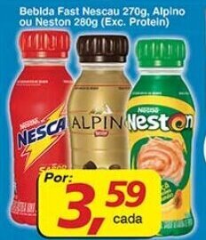 Supermercados Guanabara Bebida Fast Nescau 270g, Alpino ou Neston 280g (exc. protein) oferta