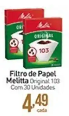 Rede Bom Lugar Filtro de Papel Melitta oferta