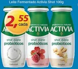 Supermercados Guanabara Leite Fermentado Activia Shot 100g oferta