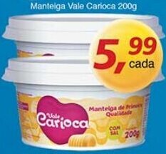 Supermercados Guanabara Manteiga Vale Carioca 200g oferta