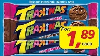 Biscoito Recheado Trakinas 126g