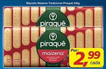 Supermercados Guanabara Biscoito Maizena Tradicional Piraque 200g oferta