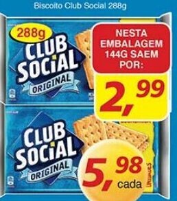 Supermercados Guanabara Biscoito Club Social 288g oferta