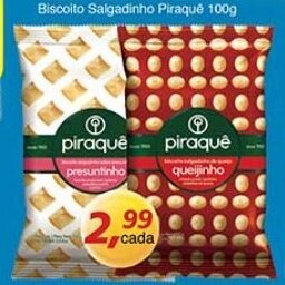 Supermercados Guanabara Biscoito Salgadinho Piraque 100g oferta
