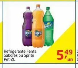 Tenda Atacado Refrigerante fanta sabores ou sprite pet 2 l oferta