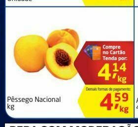 Tenda Atacado Pêssego nacional kg oferta