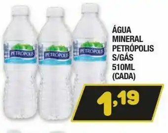 Água mineral petrópolis s/gás 510ml (cada)