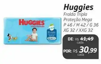Fralda tripla proteção mega