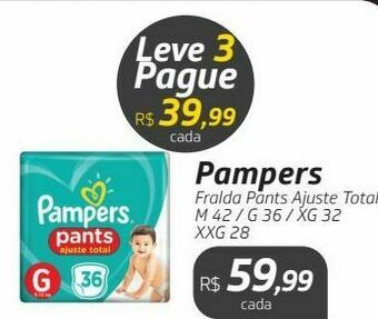 Drogal Pampers fralda pants ajuste total oferta