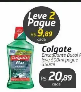 Colgate enxaguante bucal plax leve 500ml pague 350ml