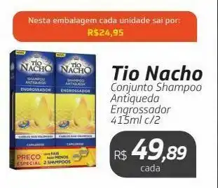 Drogal Tio nacho conjunto shampoo antiqueda engrossador 415ml c/2 oferta