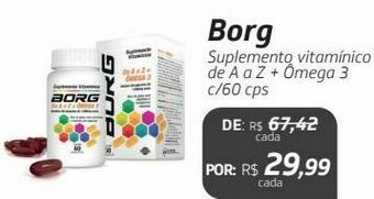 Drogal Borg suplemento vitamínico de a a z + ômega 3 c/60 cps oferta