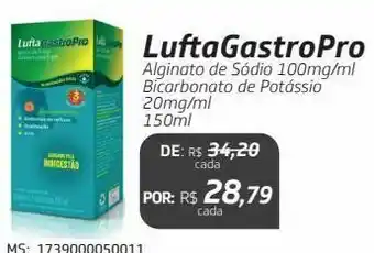Drogal Luft agastropro alginato de sódio 100mg/ml bicarbonato de potássio 20mg/ml 150ml oferta