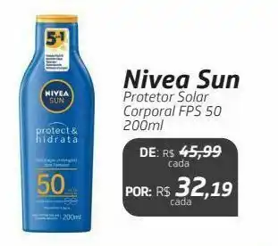 Drogal Nivea sun protetor solar corporal fps 50 200ml oferta