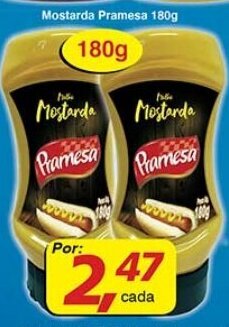 Supermercados Guanabara Mostarda Pramesa 180g oferta