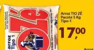 Supermercados Nori Arroz TIO ZE pacote 5kg tipo 1 oferta