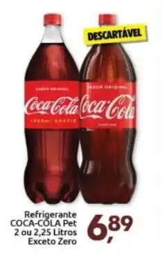 Refrigerante Coca-Cola Pet 2 ou 2.25L exceto zero