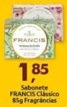 Supermercados Nori Sabonete Francis Classico 85g fragrancias oferta