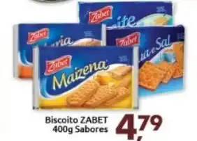Supermercados Nori Biscoito Zabet 400g sabores oferta
