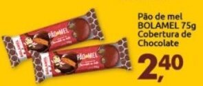 Supermercados Nori Pao de mel Bolamel 75g Cobertura de chocolate oferta