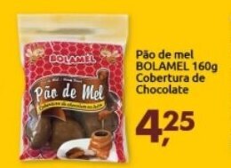 Pao de mel Bolamel 160g Cobertura de chocolate
