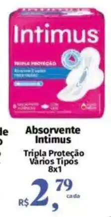 Supermercados Mateus Absorvente Intimus oferta