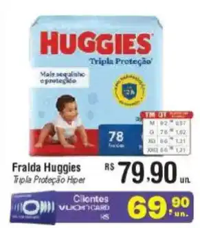 Fort Atacadista Fralda Huggies Tripla Proteção Hiper oferta