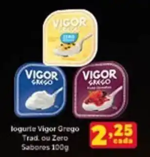 Iogurte Vigor Grego Trad. ou Zero Sabores 100g
