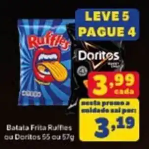 Batata Frita Ruffles ou Doritos 55 ou 57g