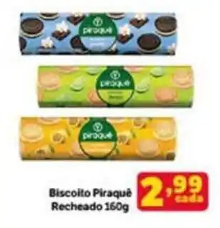 Biscoito Piraque Recheado/ Leite Maltado 160g