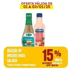 Bistek Supermercados Seleção de molhos para salada oferta