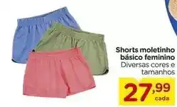 Shorts moletinho básico feminino