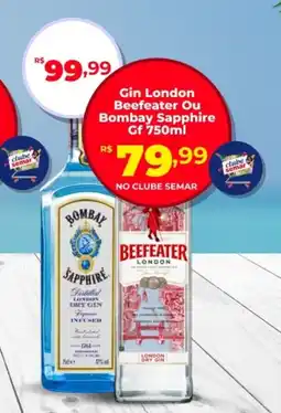 Gin London Beefeater Ou Bombay Sapphire