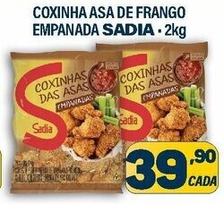 Dom Atacadista Coxinha asa de Frango Empanadas Sadia 2kg oferta