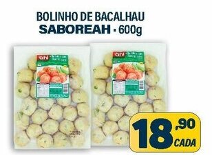 Dom Atacadista Bolinho de Bacalhau Saboreah 600g oferta