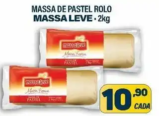 Dom Atacadista Massa de Pastel Rolo Massa Leve 2kg oferta