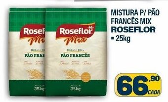 Dom Atacadista Mistura p/ Pao Frances Mix roseflor 25kg oferta