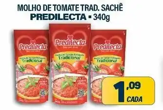 Dom Atacadista Molho de tomate trad. sache Predilecta 340g oferta