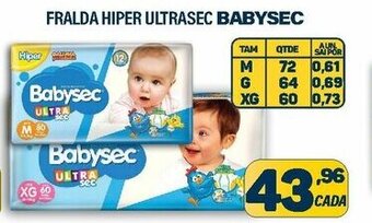 Fralda Hiper Ultrasec Babysec