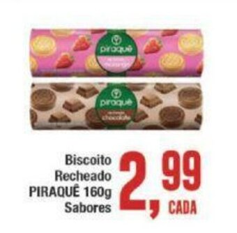 Redeconomia Biscoito Recheado Piraque 160g sabores oferta