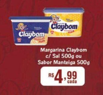 Redeconomia Margarina Claybom C/ Sal 500g ou Sabor Manteiga 500g oferta