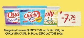 Margarina Cremosa Qualy c/ sal ou s/ sal 500g ou Qualy Vita c/ sal, s/ sal ou Zero Lactose 500g