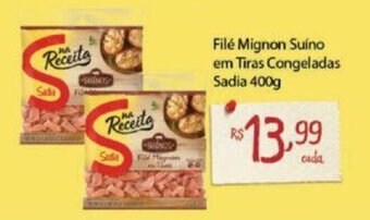Redeconomia File Mignon suino em tiras congelado Sadia 400g oferta