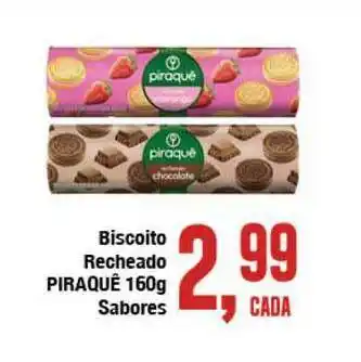 Rede Economia Biscoito Recheado Piraquê 160g sabores oferta