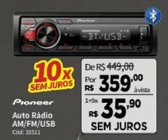 Pioneer Auto Radio AM/FM/USB