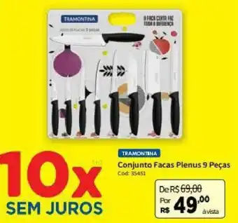 Tramontina Conjunto Facas Plenus 9 pecas