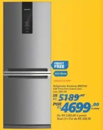 Lojas Becker Refrigerador Brastemp 433 Litros oferta